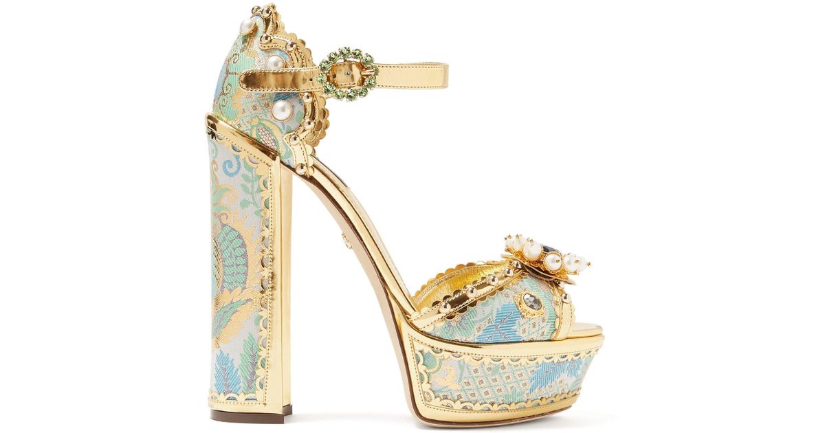 dolce and gabbana jeweled heels