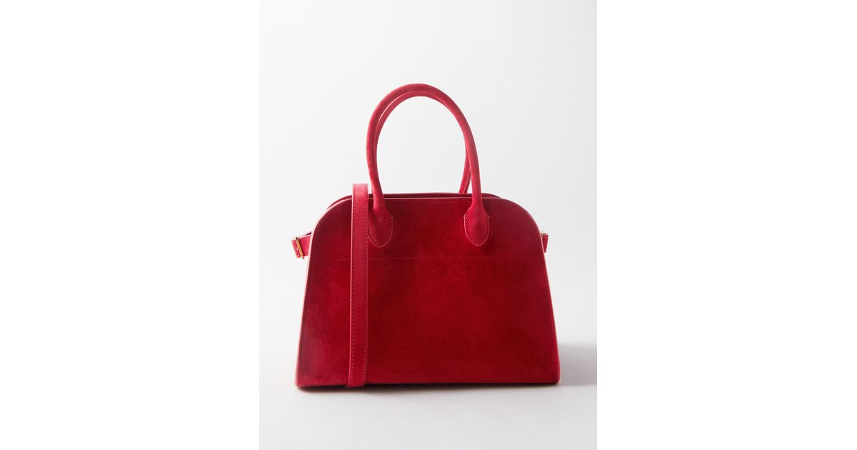 The Row Margaux 10 Suede Bag in Red | Lyst Canada