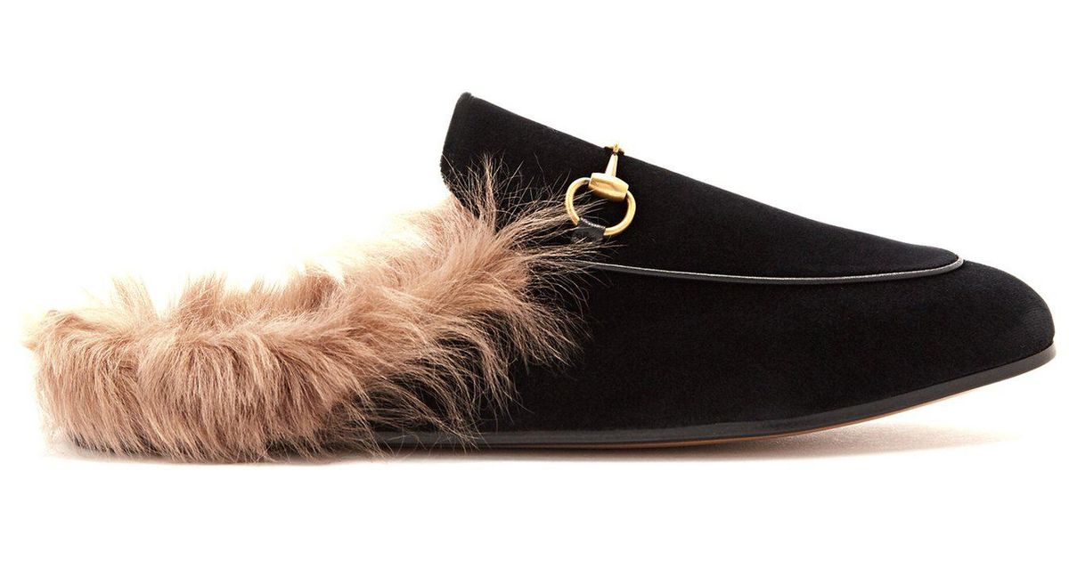 fur gucci mules