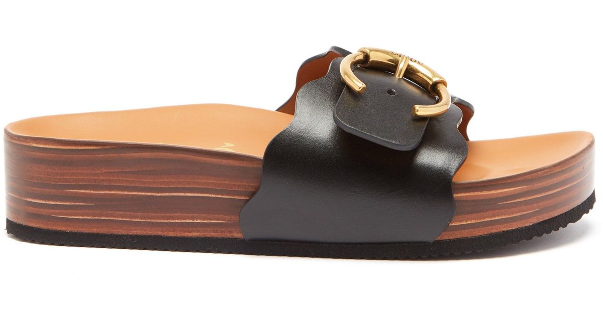 claquettes chloe beige