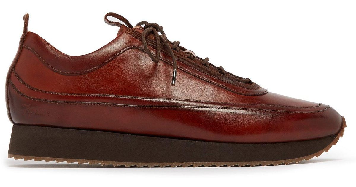 Grenson Sneaker 12 Leather Trainers in Brown for Men | Lyst