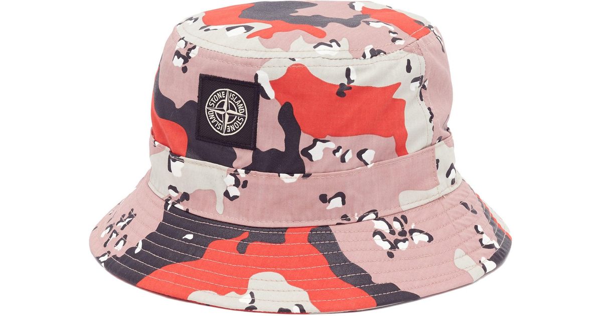 Desert Camo-print Cotton Bucket Hat 