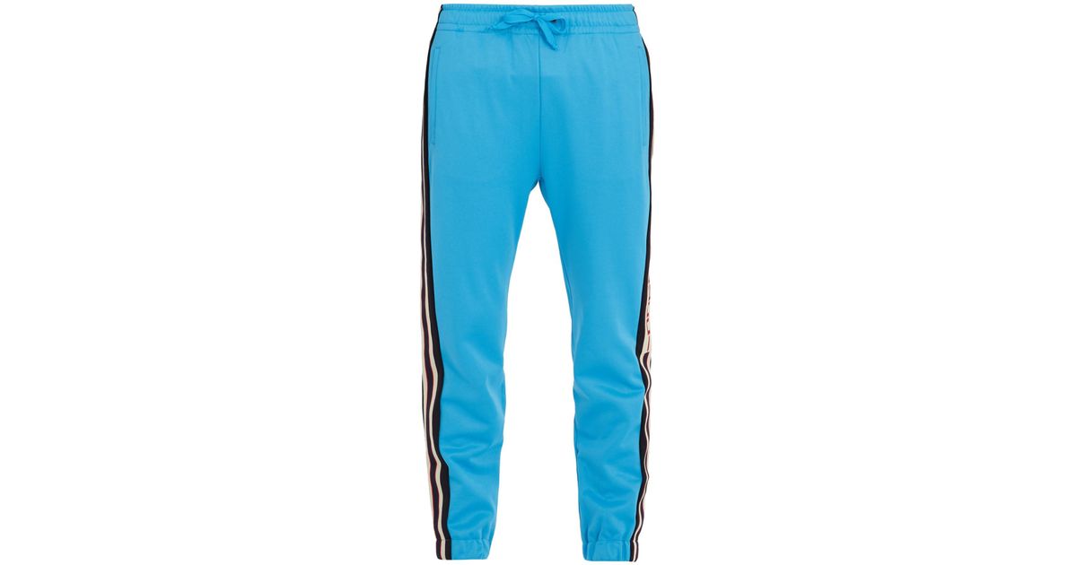 gucci track pants blue