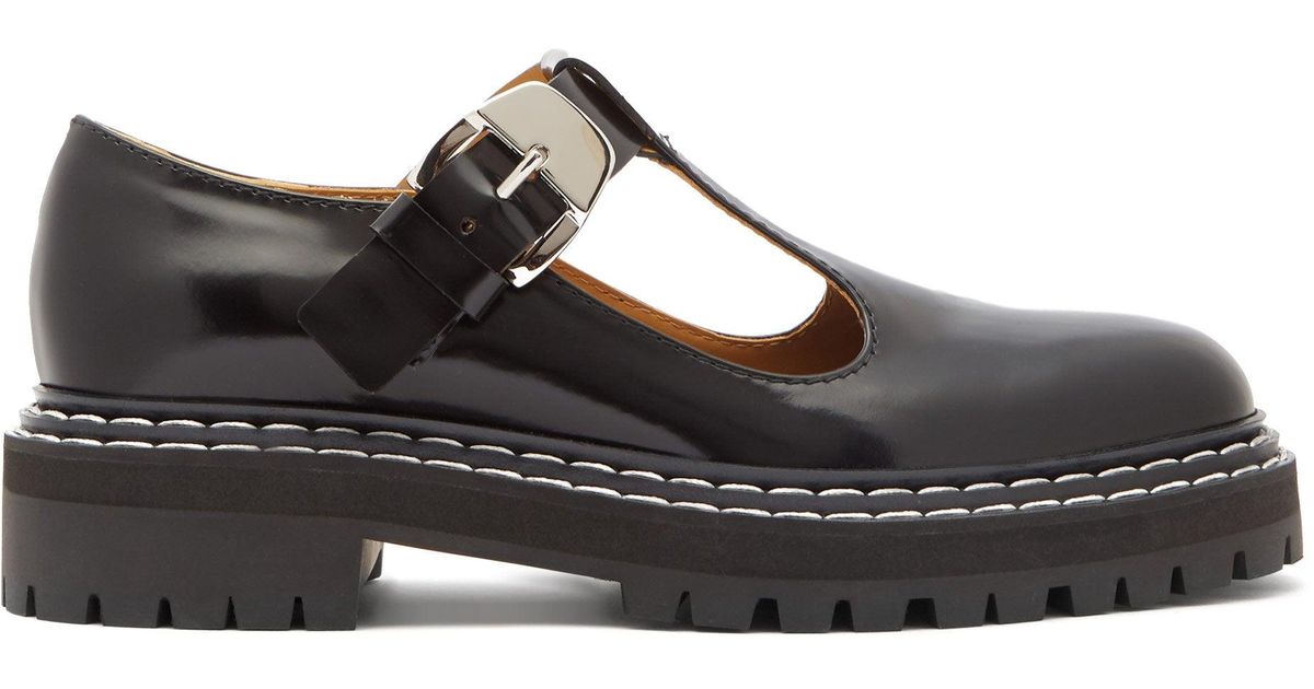 Proenza Schouler Patent-leather Mary Jane Shoes in Black - Lyst