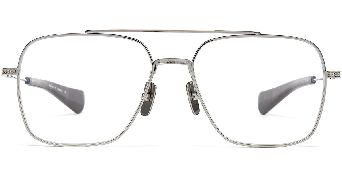 Dita Eyewear Flight Seven Aviator Metal Optical Glasses in Metallic for ...