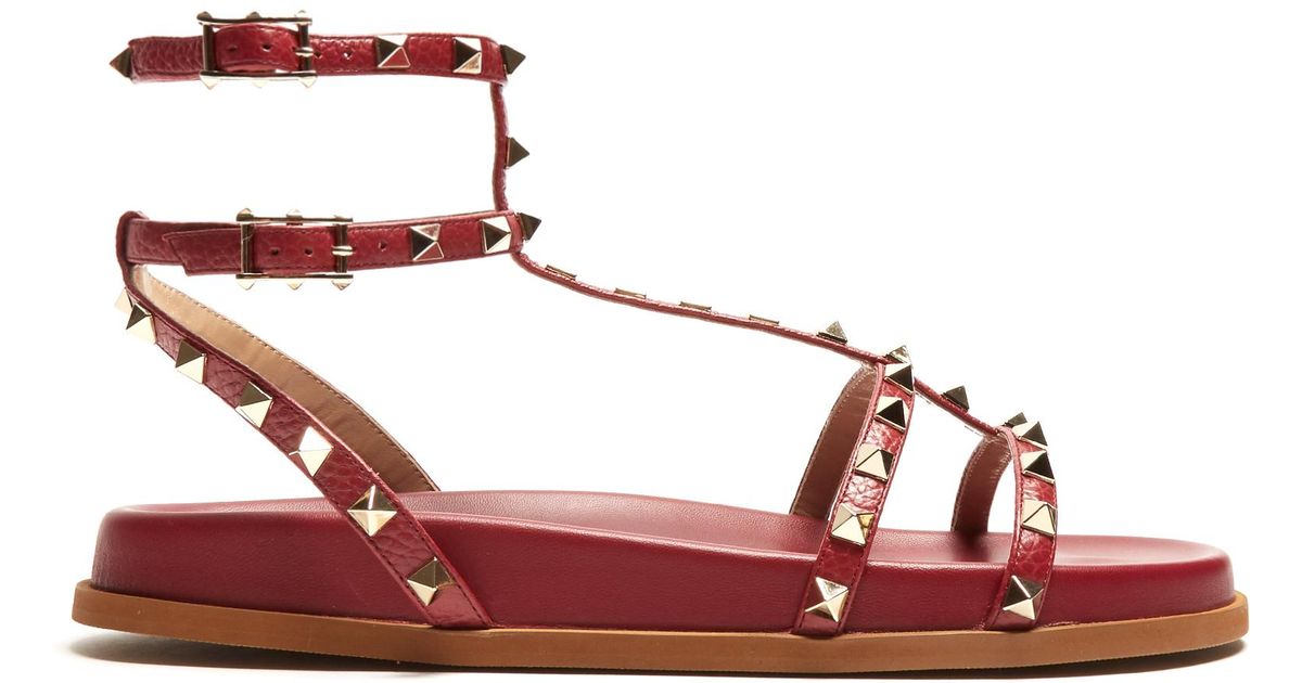 valentino submerge rockstud leather sandals