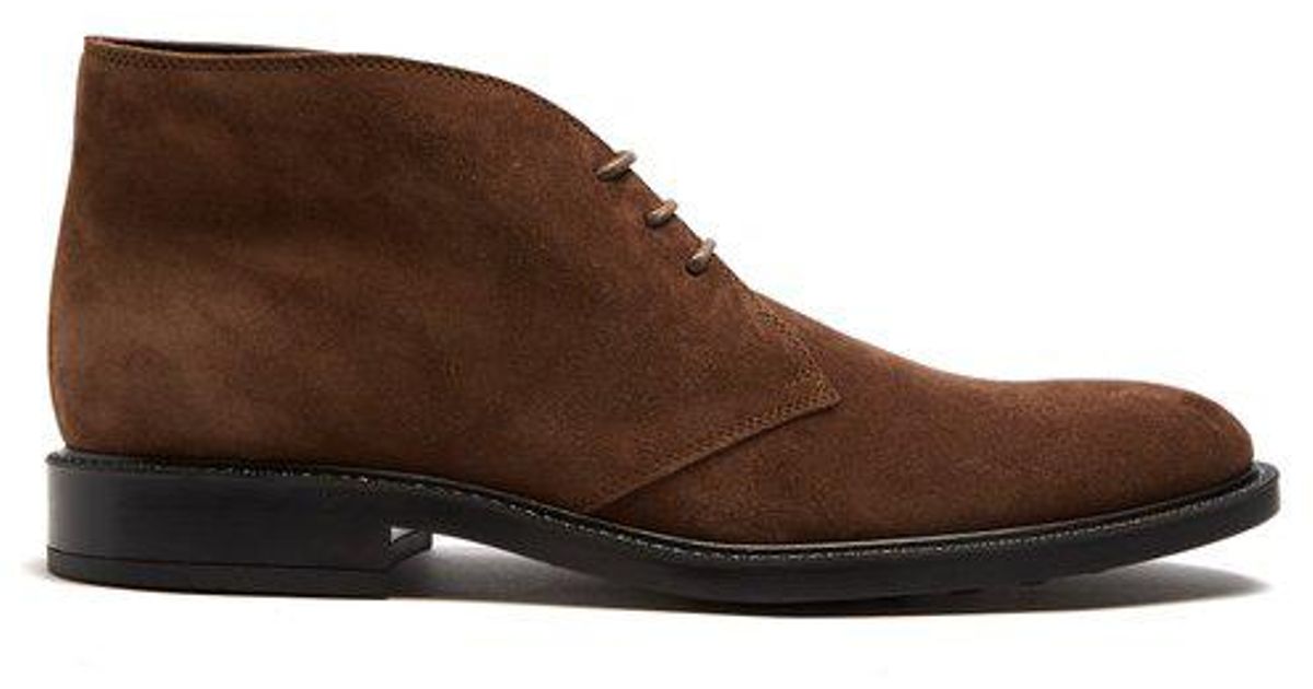 tod's desert boots in suede