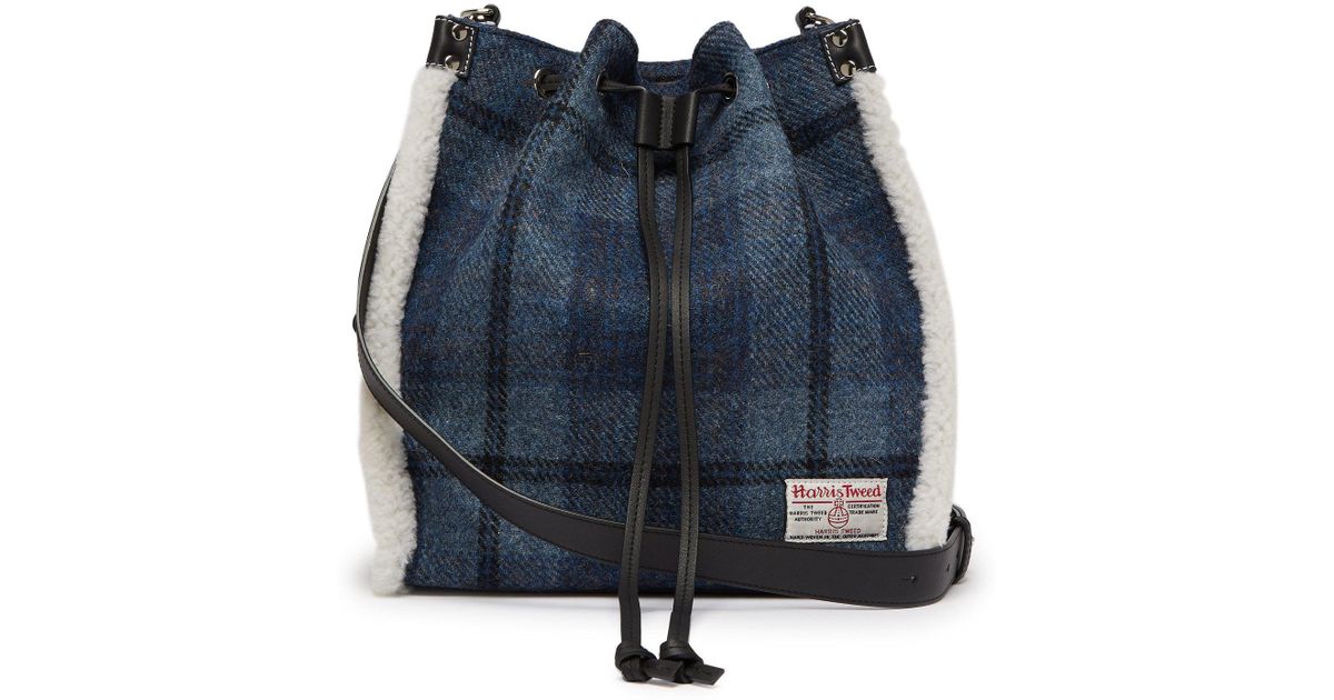 harris tweed bucket bag