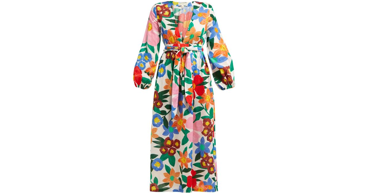 mara hoffman luna floral maxi dress