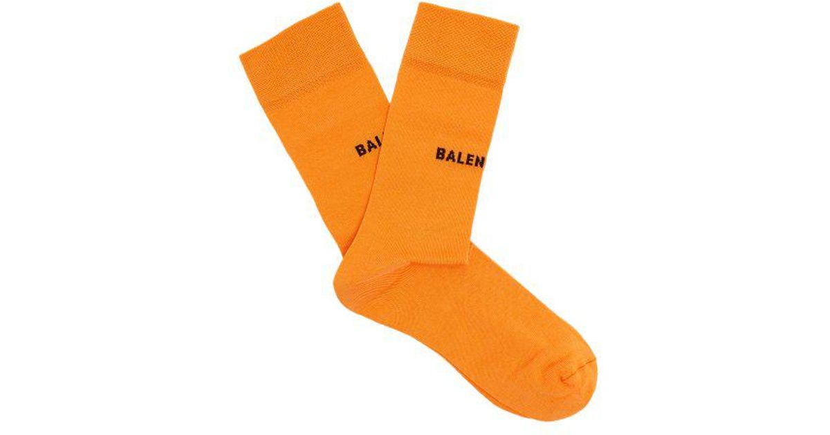 balenciaga socks orange