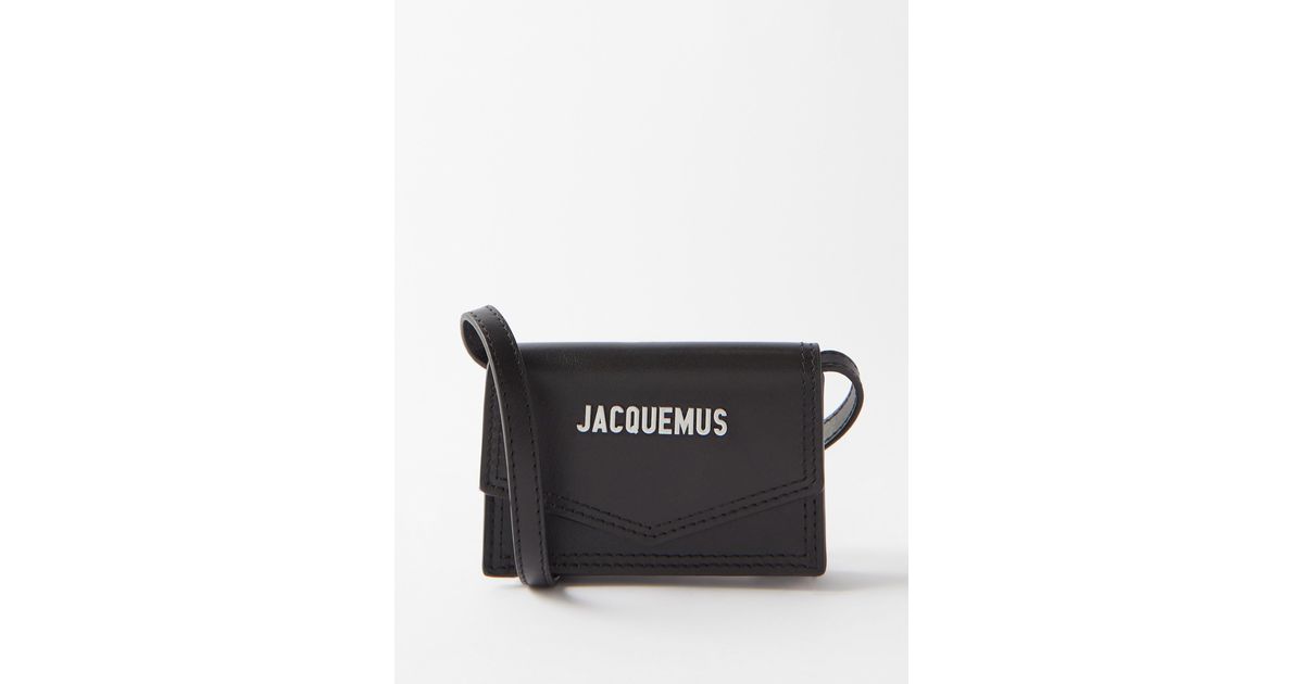 Jacquemus Porte Azur Leather Crossbody Bag in Black for Men Lyst