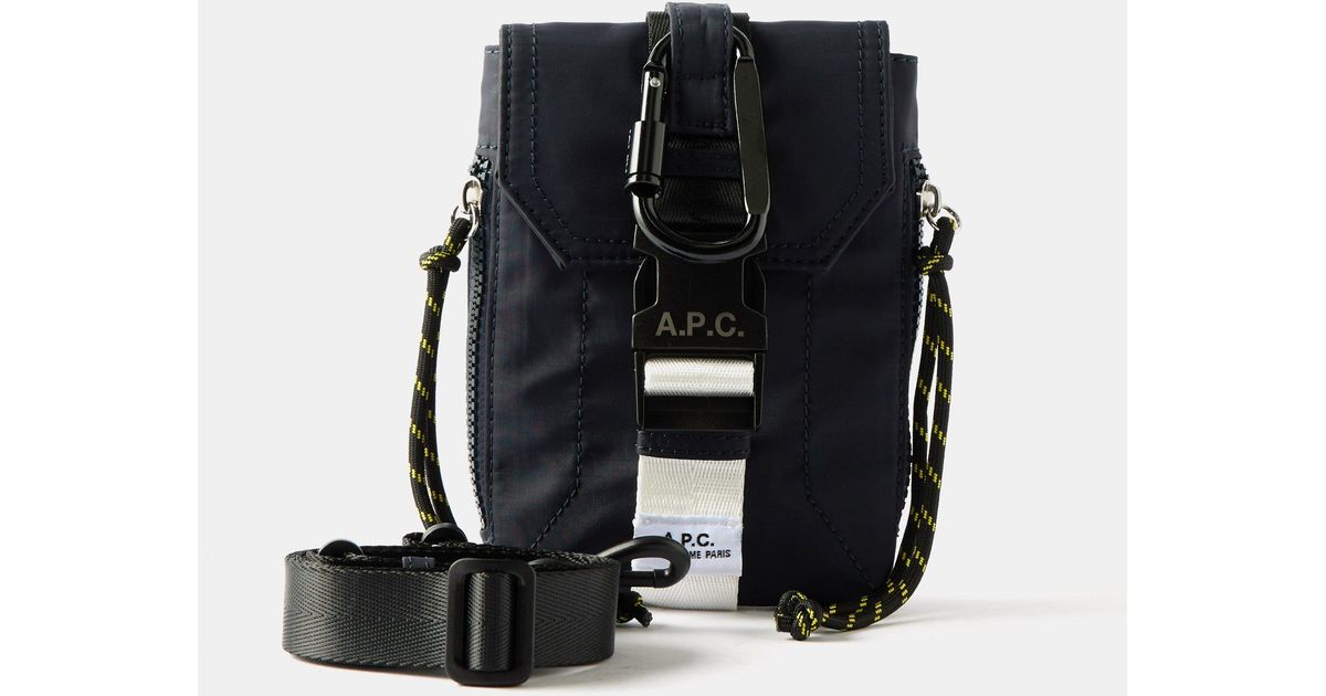 A.P.C. Trek Nylon Cross-body Bag in Black for Men | Lyst