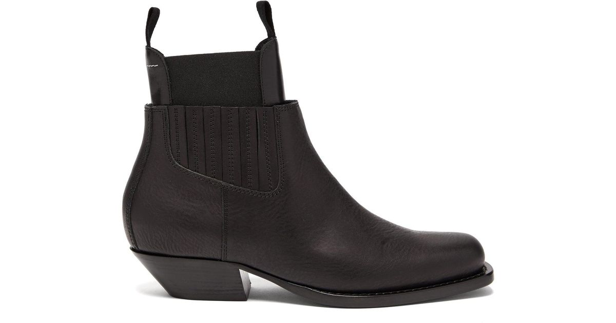 margiela square toe boots