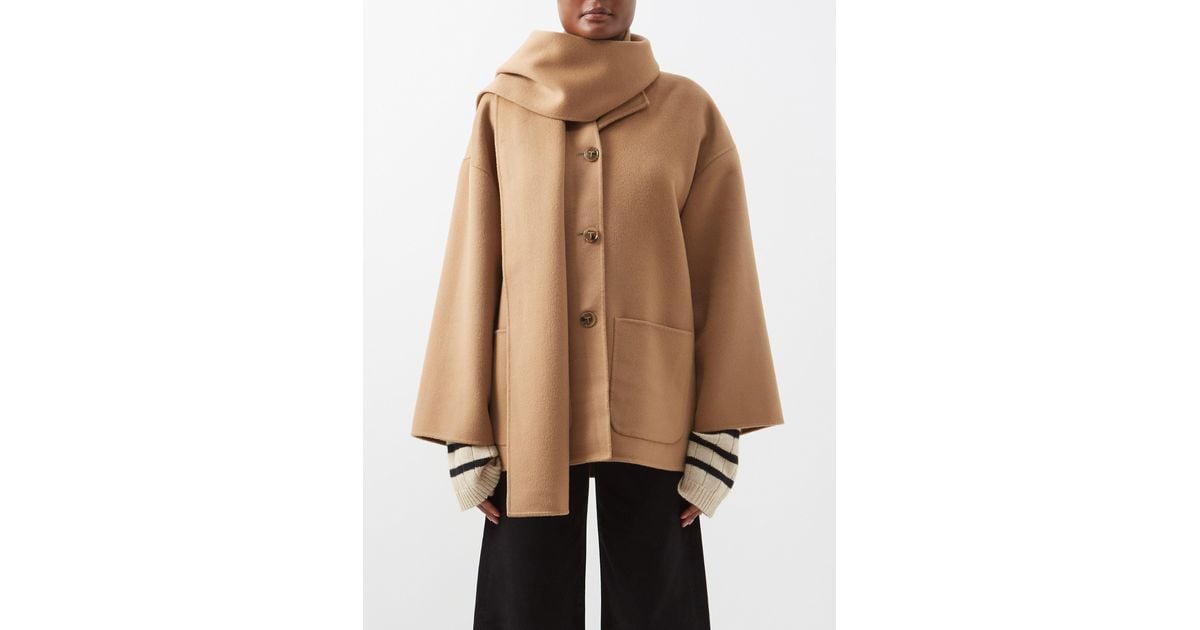 toteme scarf neck delaine jacket