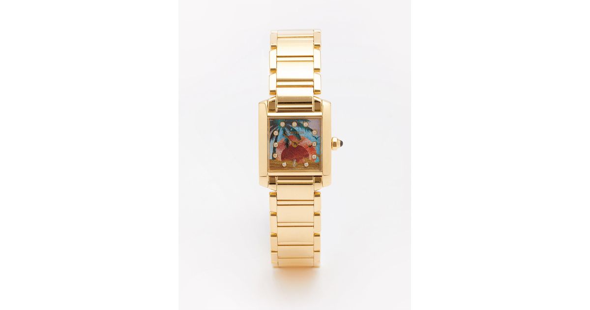 Cartier gold deals square watch