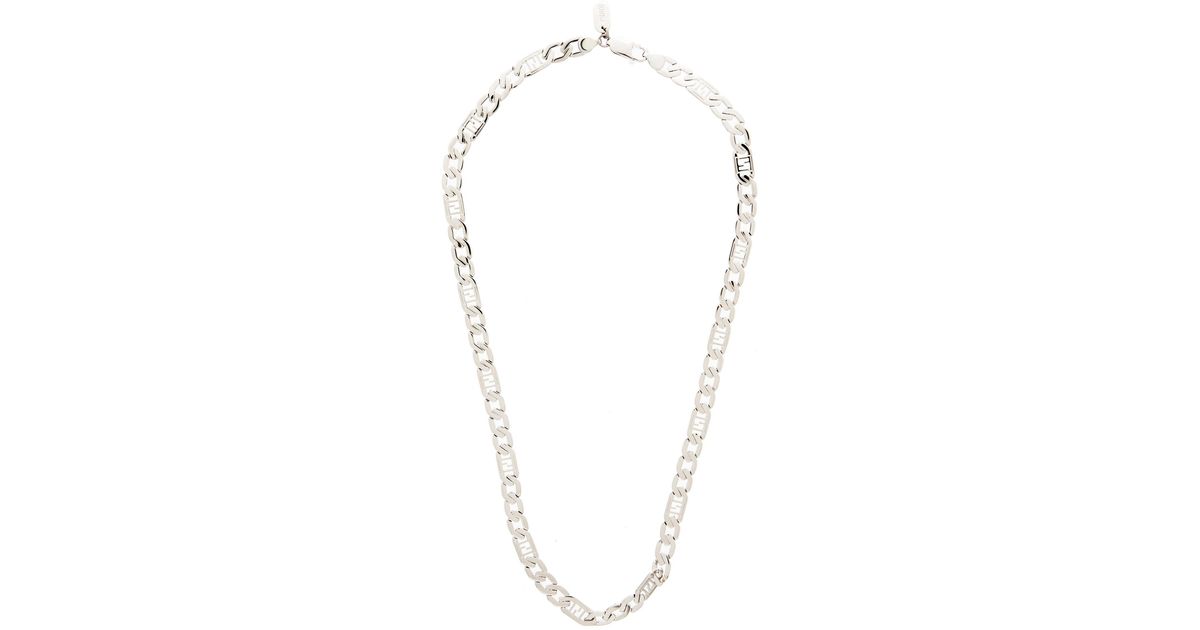 Fendi Ff-logo Curb-chain Necklace in Silver (Metallic) for Men - Lyst