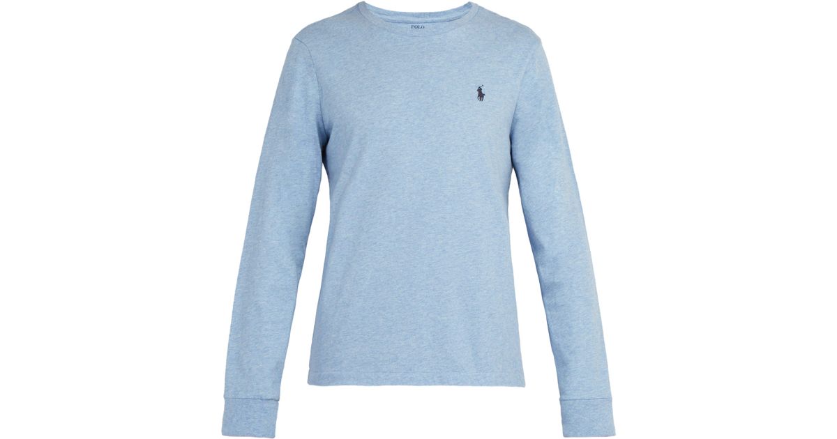 light blue long sleeve ralph lauren polo