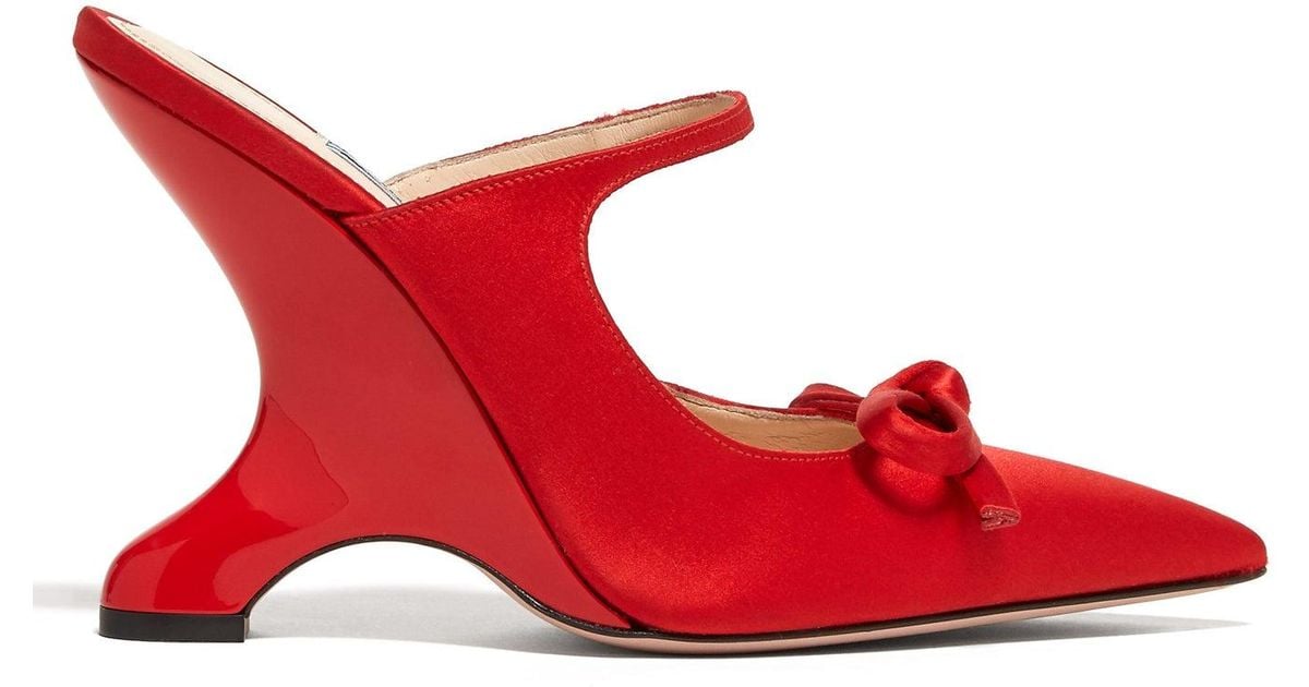 prada satin platform