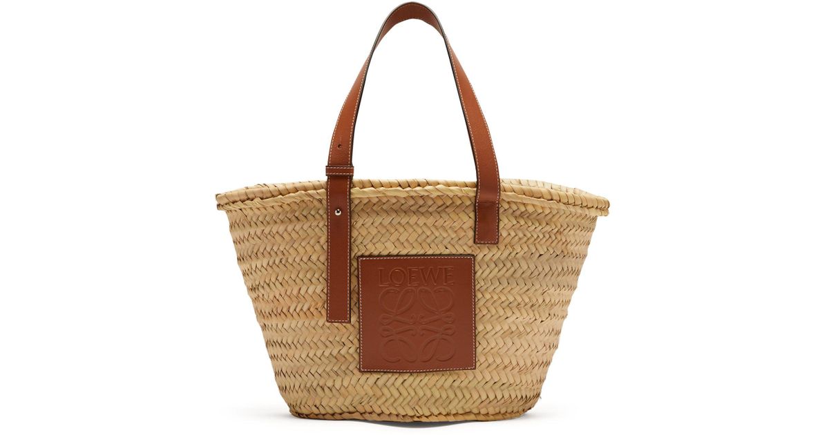 loewe medium woven basket bag