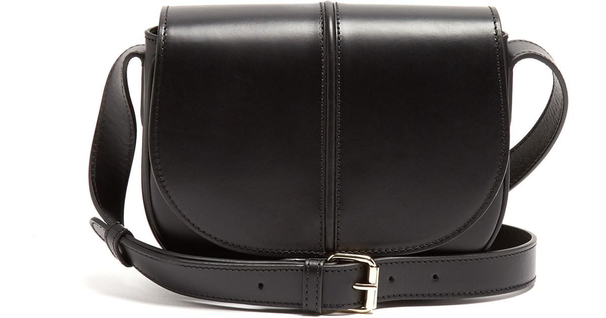 A.P.C. Betty Leather Cross-body Bag in Black - Lyst