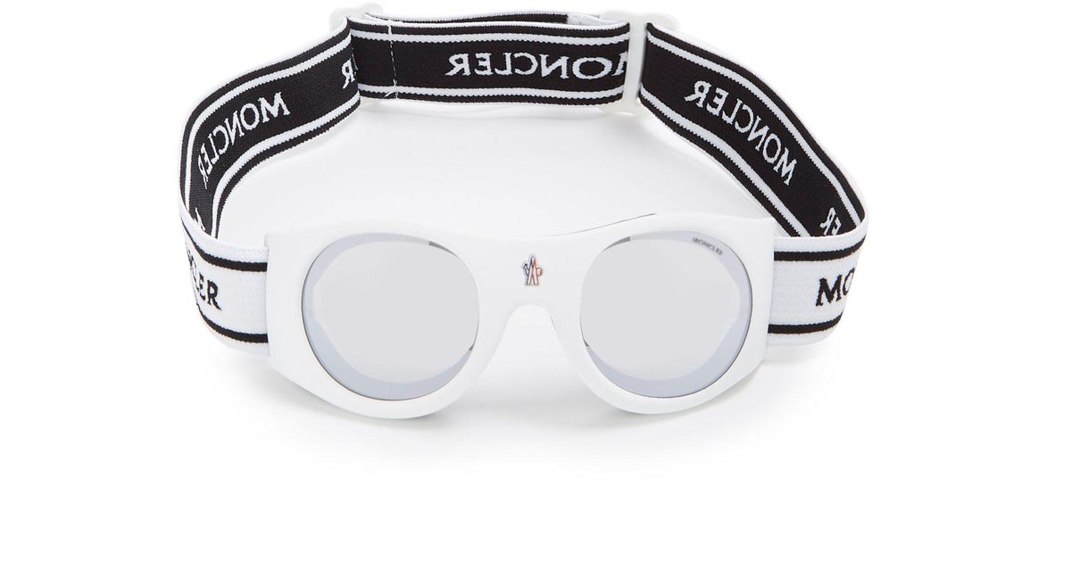 Moncler Roundframe Ski goggles in White for Men Lyst