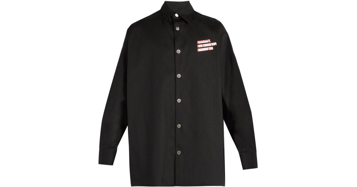 Raf Simons Christiane F. Photographic-print Cotton Shirt ...