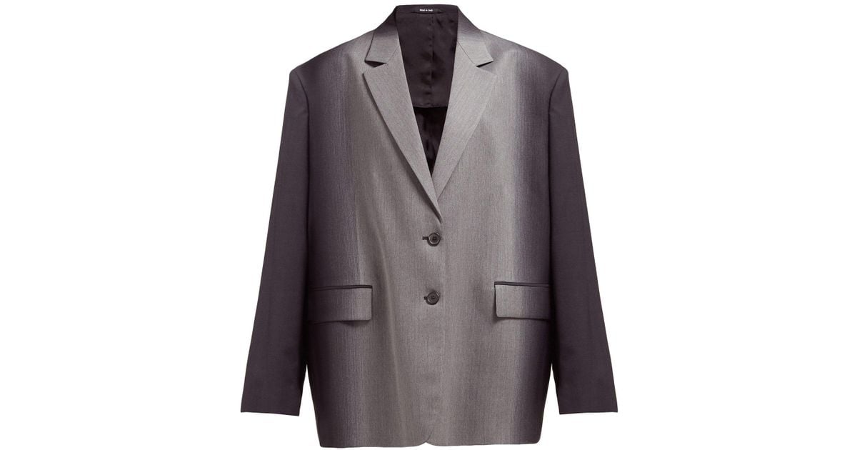 Maison Margiela Oversized Dégradé Wool Blazer in Grey (Gray) | Lyst Maison Margiela Oversized Dégradé Wool Blazer in Grey (Gray) | Lyst