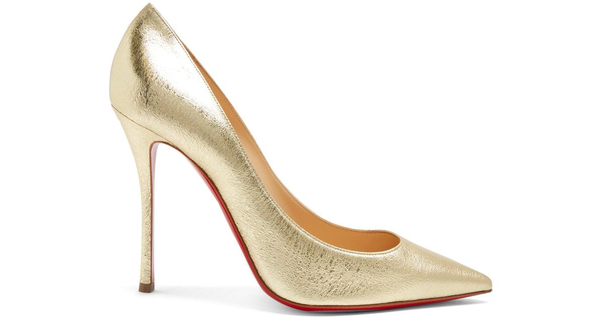 Christian Louboutin Decoltish Leather Pumps in Gold (Metallic) Lyst Canada