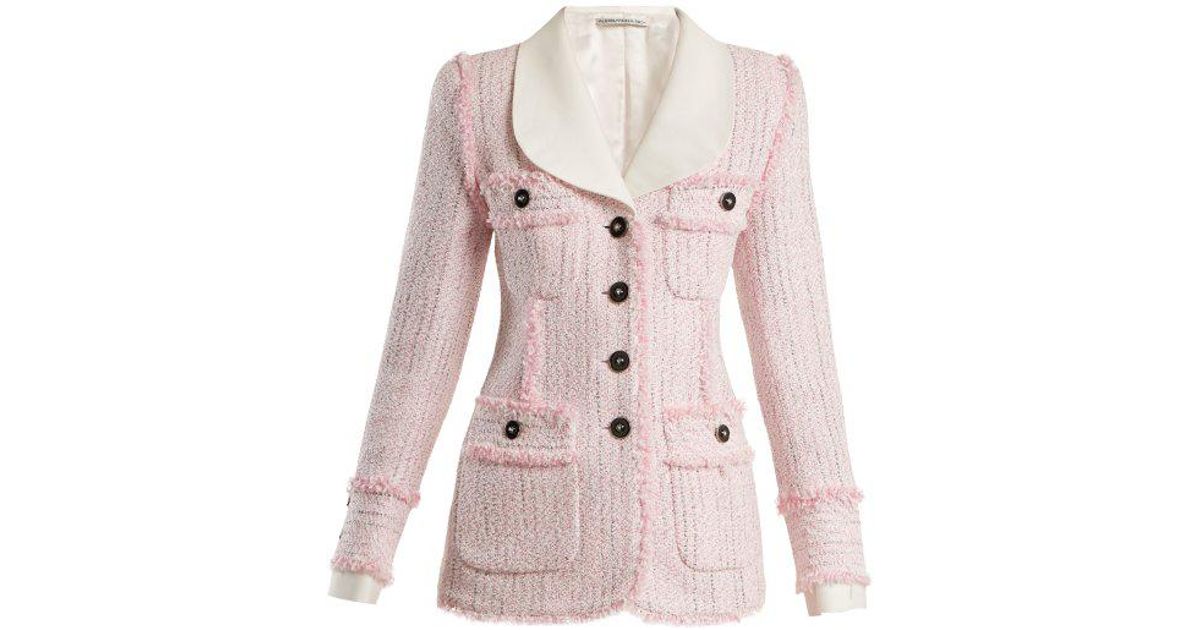 light pink tweed jacket