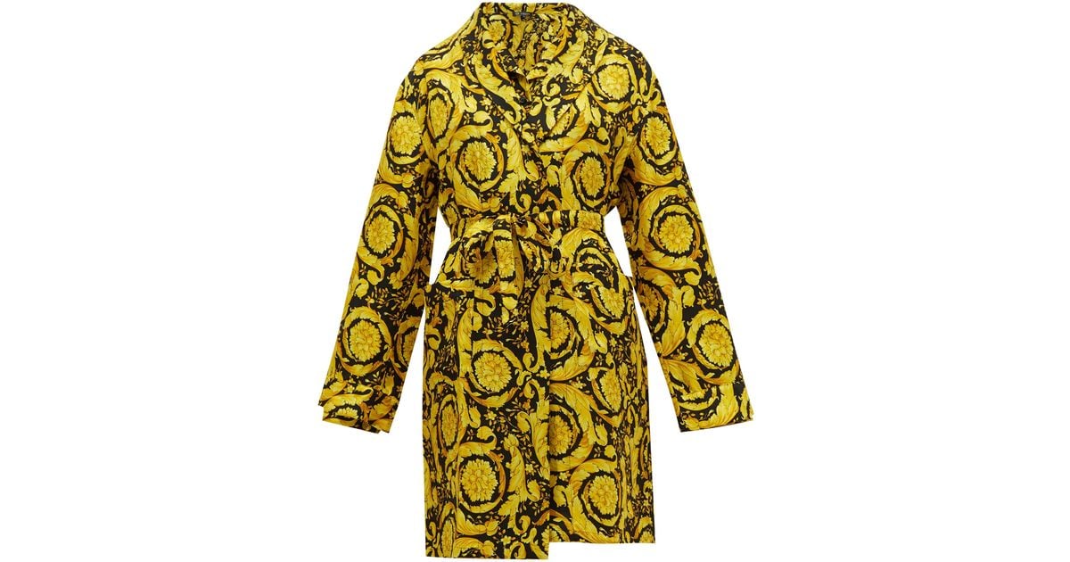 versace silk robe women's