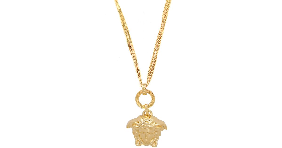 Versace Medusa-charm Triple-chain Pendant in Gold (Metallic) | Lyst