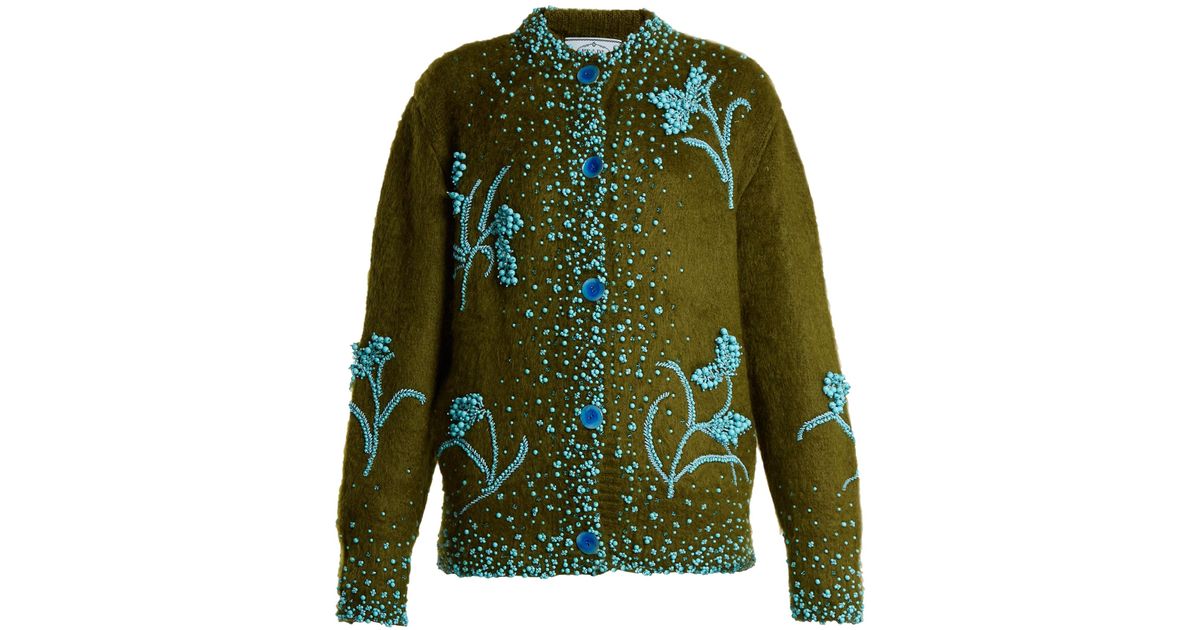 Prada Silk Bead-embellished Mohair 