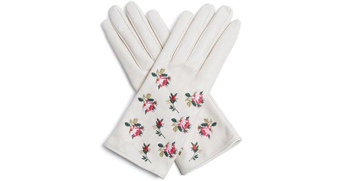 white gucci gloves
