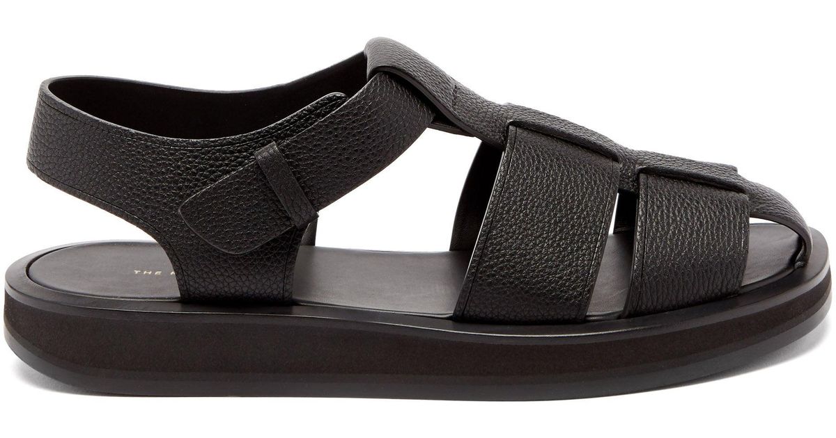 the row fisherman caged leather sandals