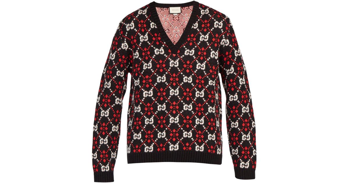 red and black gucci sweater