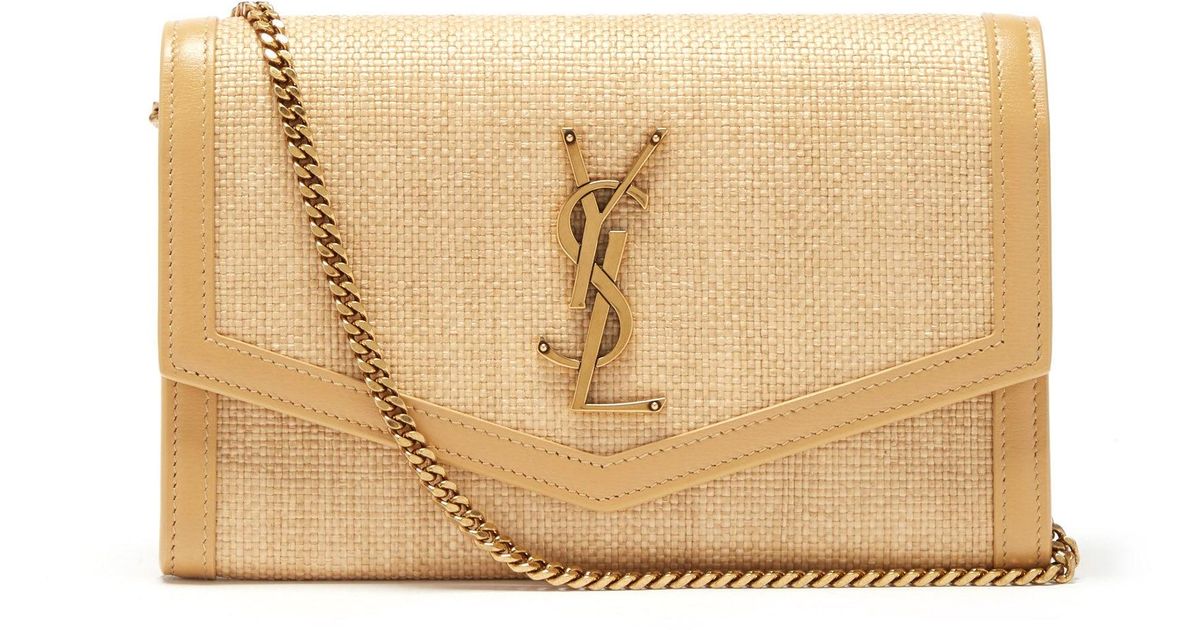 Saint Laurent Uptown Ysllogo Hopsack Crossbody Bag Lyst UK