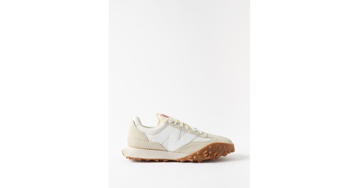 New Balance Xc-72 Suede And Mesh Trainers in Beige White (White) for