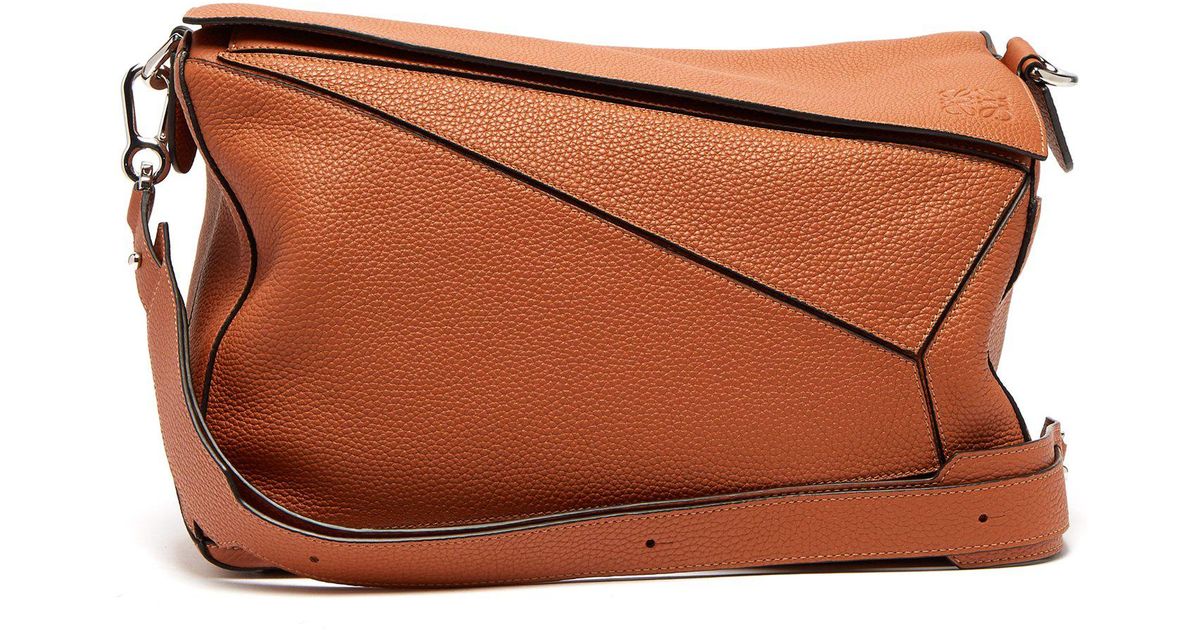 Puzzle leather handbag Loewe Brown in Leather - 35449246