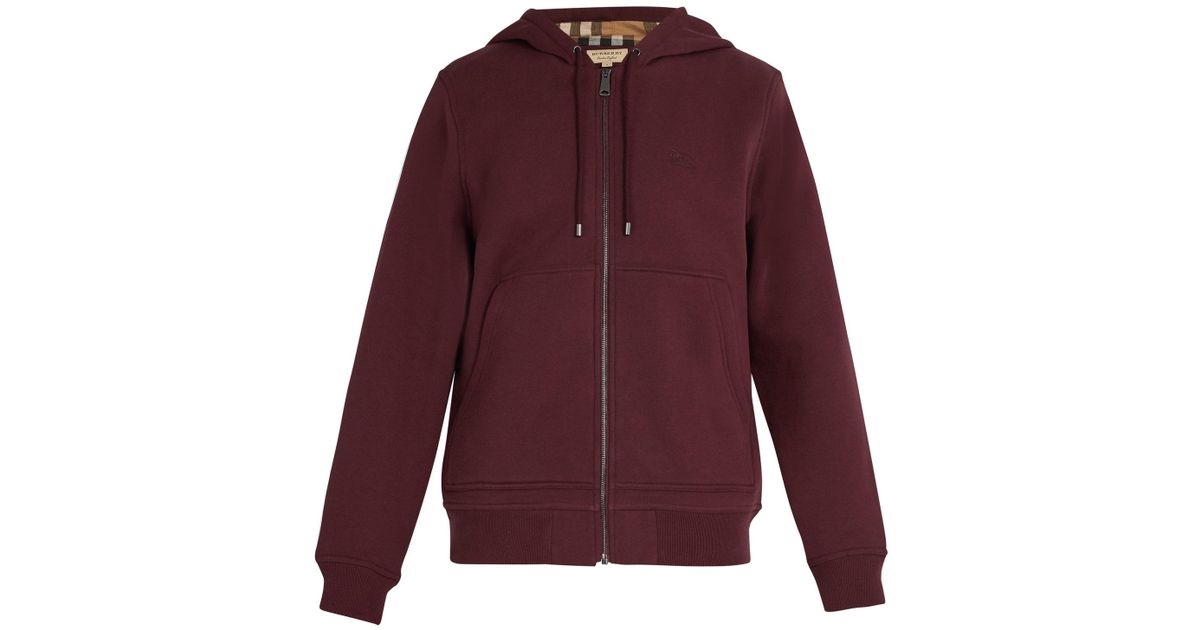 burgundy burberry hoodie