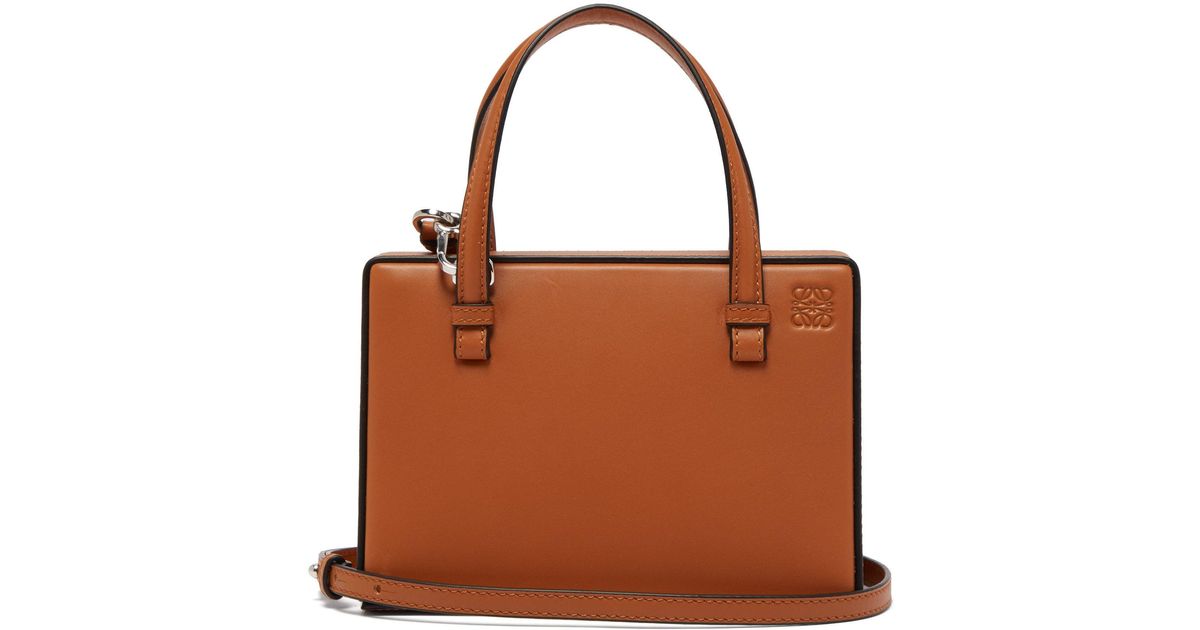 Loewe Postal Small Leather Bag in Brown | Lyst