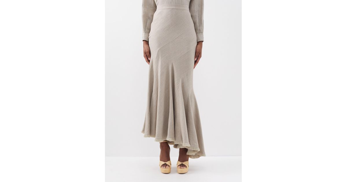 Max Mara Tione Skirt in Natural | Lyst