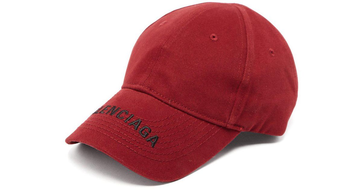 Balenciaga Cotton Logo Baseball Cap in 