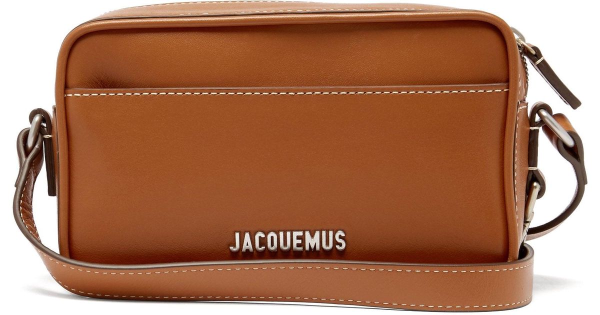 Jacquemus Leather Crossbody Bag in Brown for Men Lyst