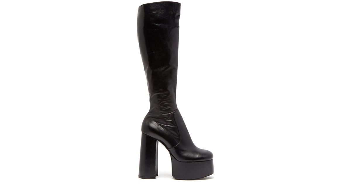 saint laurent billy kangaroo leather platform boot