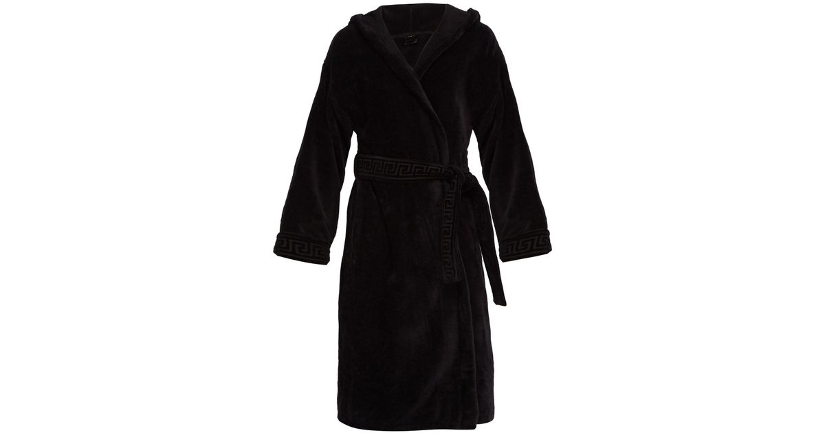 versace hooded robe
