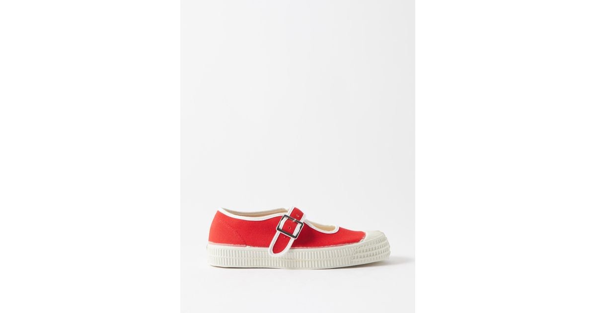 Comme des Garçons X Novesta Canvas Mary Jane Flats in Red | Lyst
