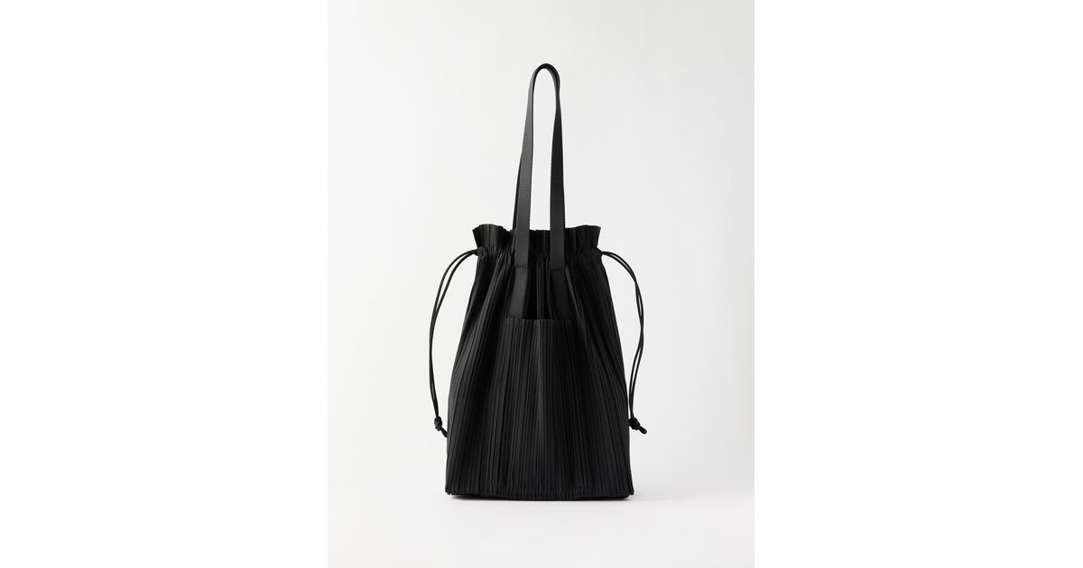 Black Pleats large technical-pleated tote bag