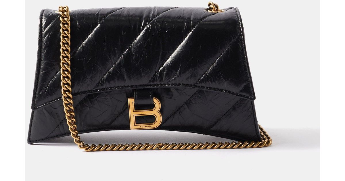 Balenciaga Crush Xs Quiltedleather Crossbody Bag in Black Lyst Canada