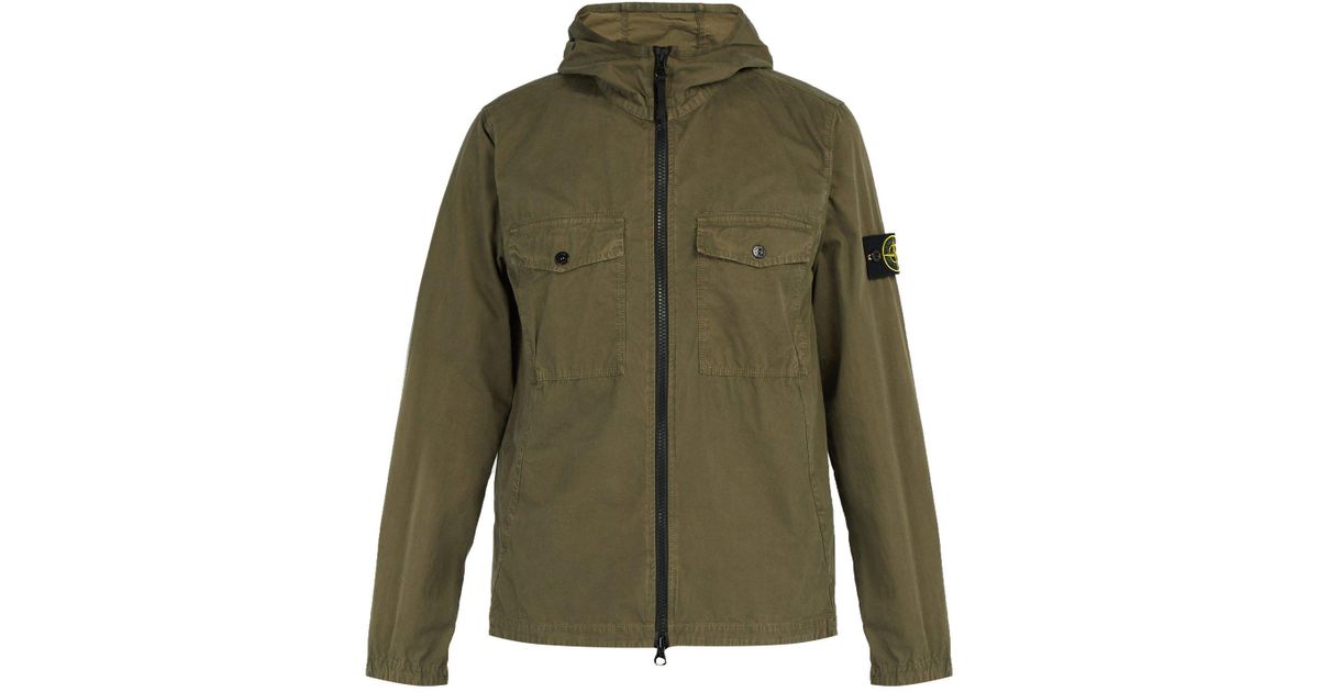 brush canvas hooded jacket
