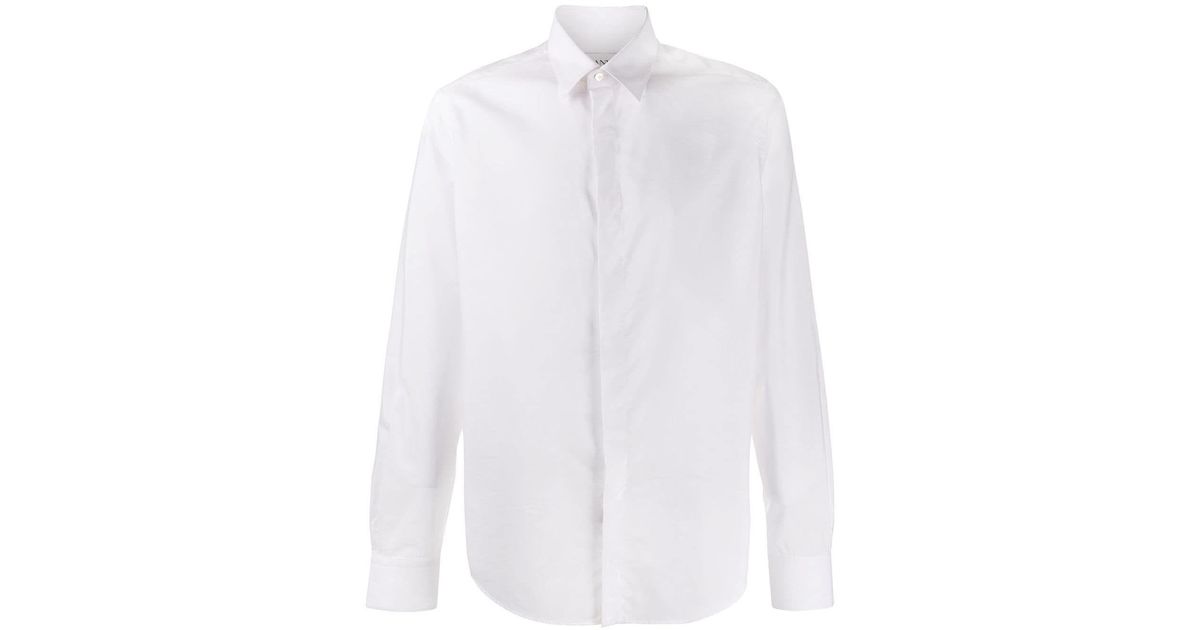 Lanvin Cotton Shirt in White for Men - Lyst